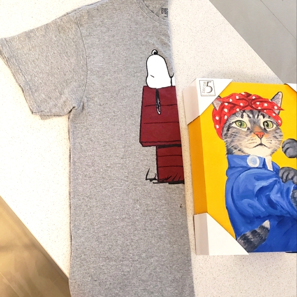 Vintage PEANUTS T-Shirt Short Sleeve - Picture 2 of 7